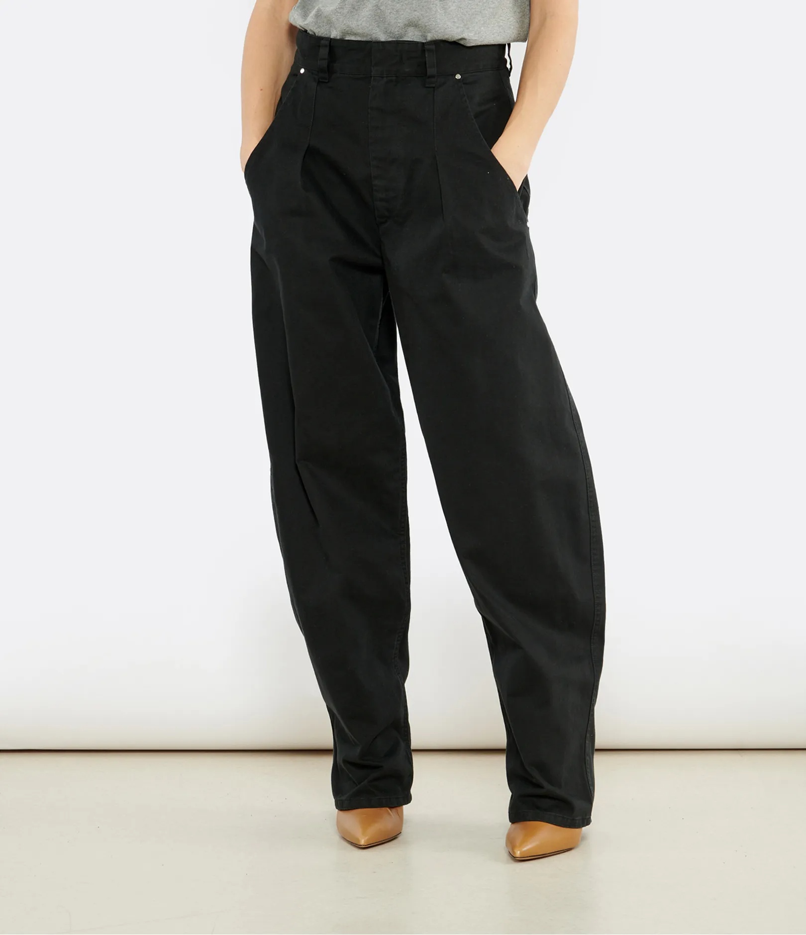 Isabel Marant Front Pleated Casual Pants In Black