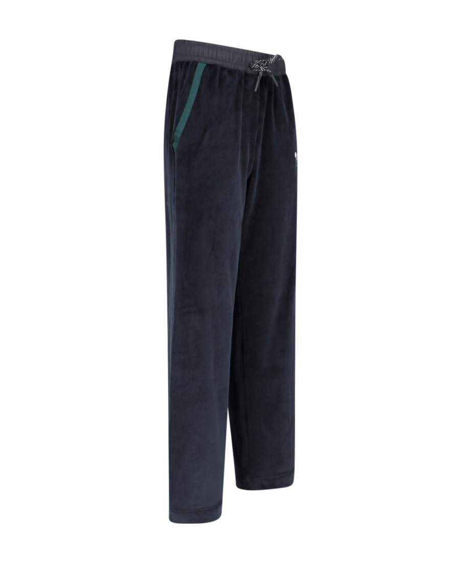 Moncler Straight Trousers With Elastic Waistband And Side Pockets In Black