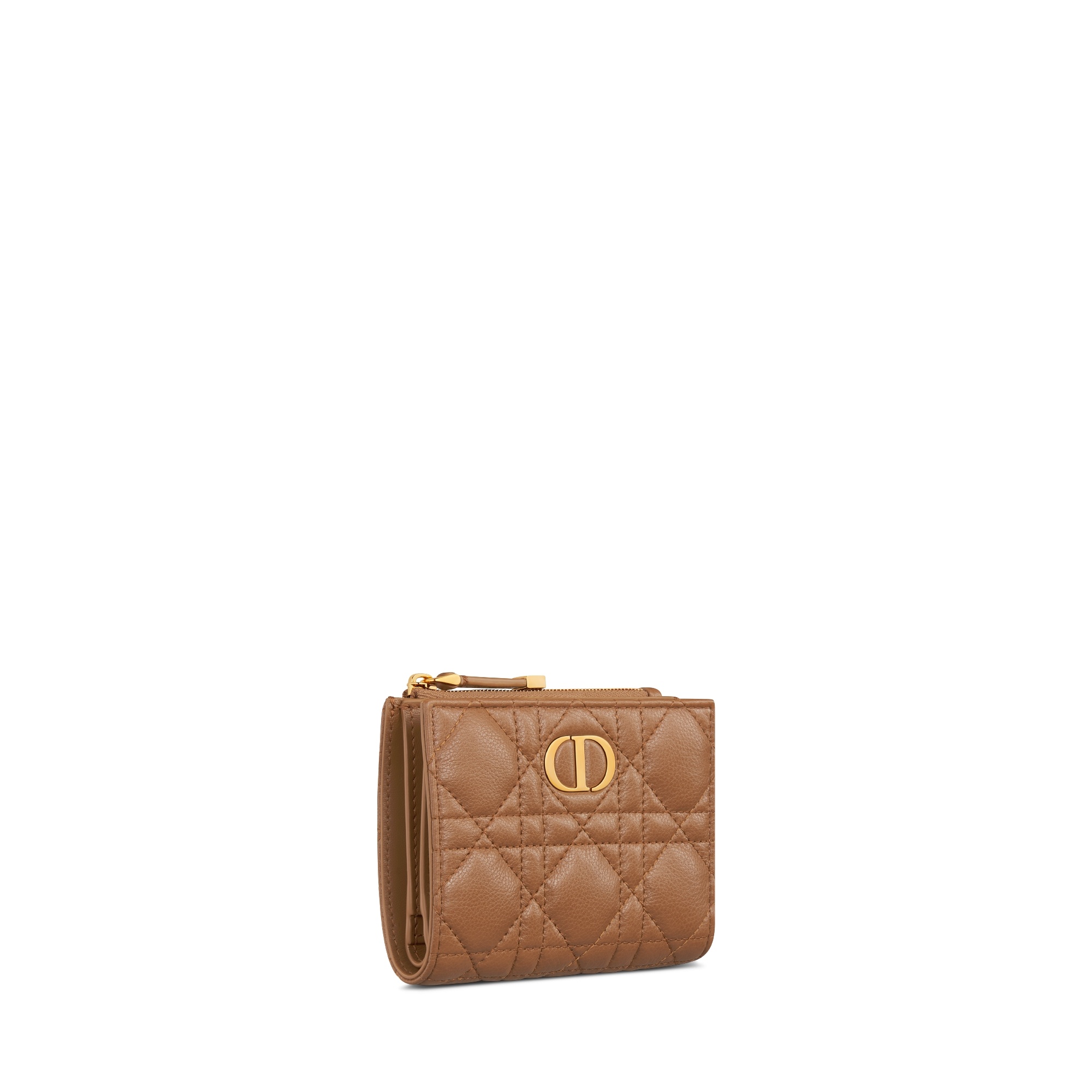 Dior Zip Wallet In Brown