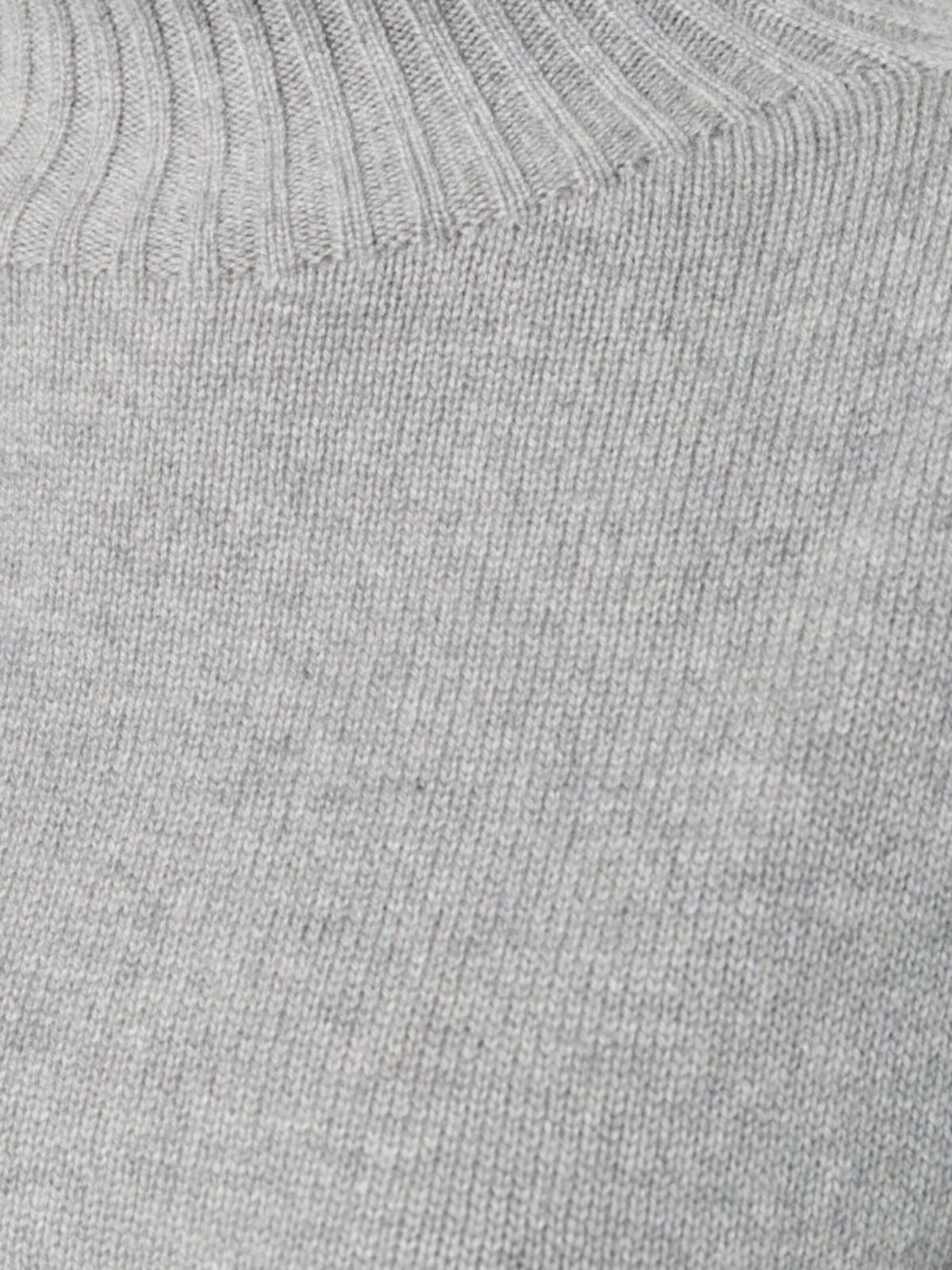 Max Mara Cashmere Polo-neck Sweater In Gray