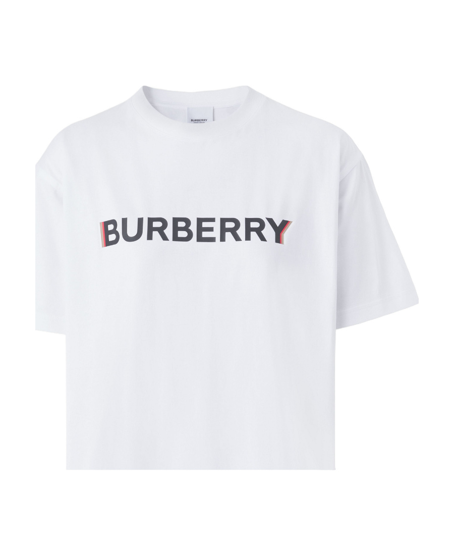 Burberry Logo-print Cotton T-shirt Clothing In White