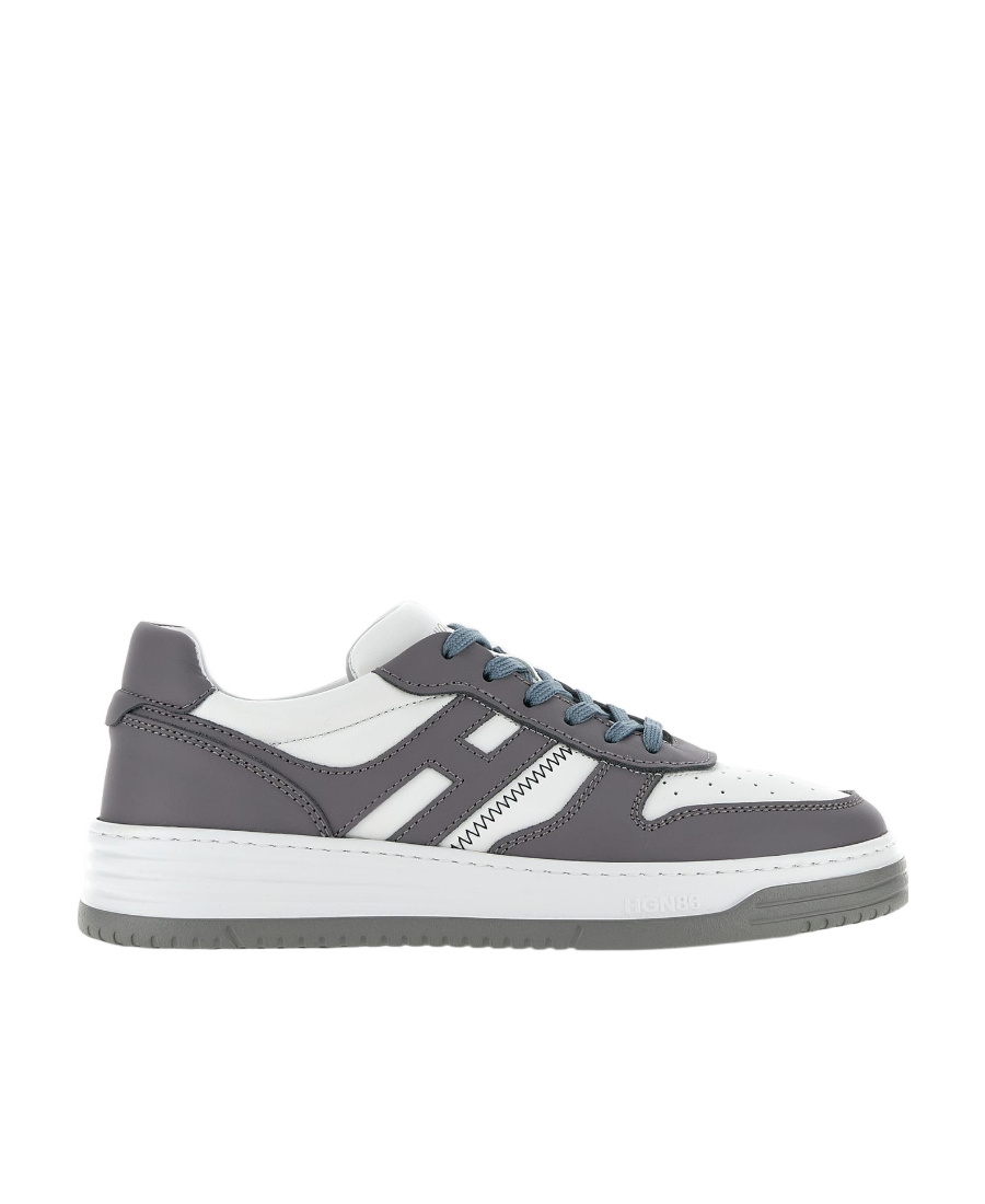 Hogan H630 Perforated Low-top Sneakers In Gray