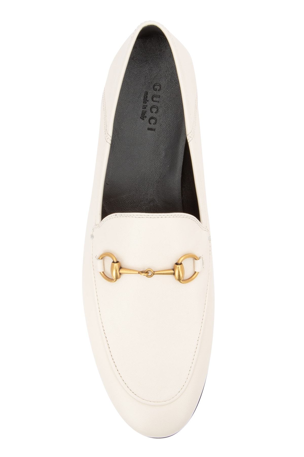 Gucci Brixton Horsebit Loafers In White