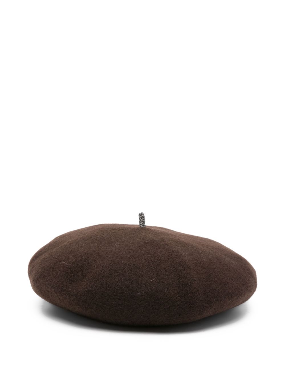 Brunello Cucinelli Women Wool Basque Hat In Brown