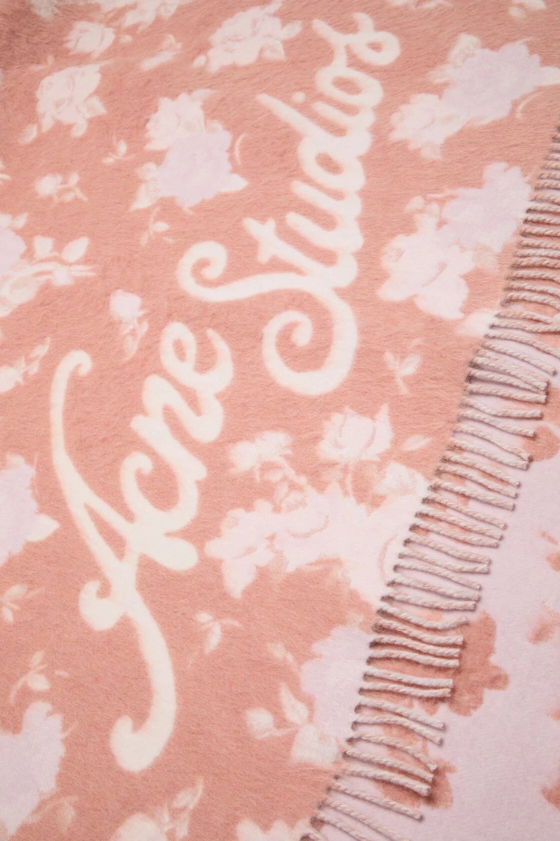 Acne Studios Logo-detail Scarf In Pink