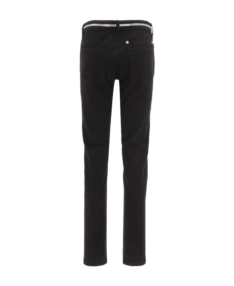 Givenchy 4g Logo Studded Skinny Jeans In Black