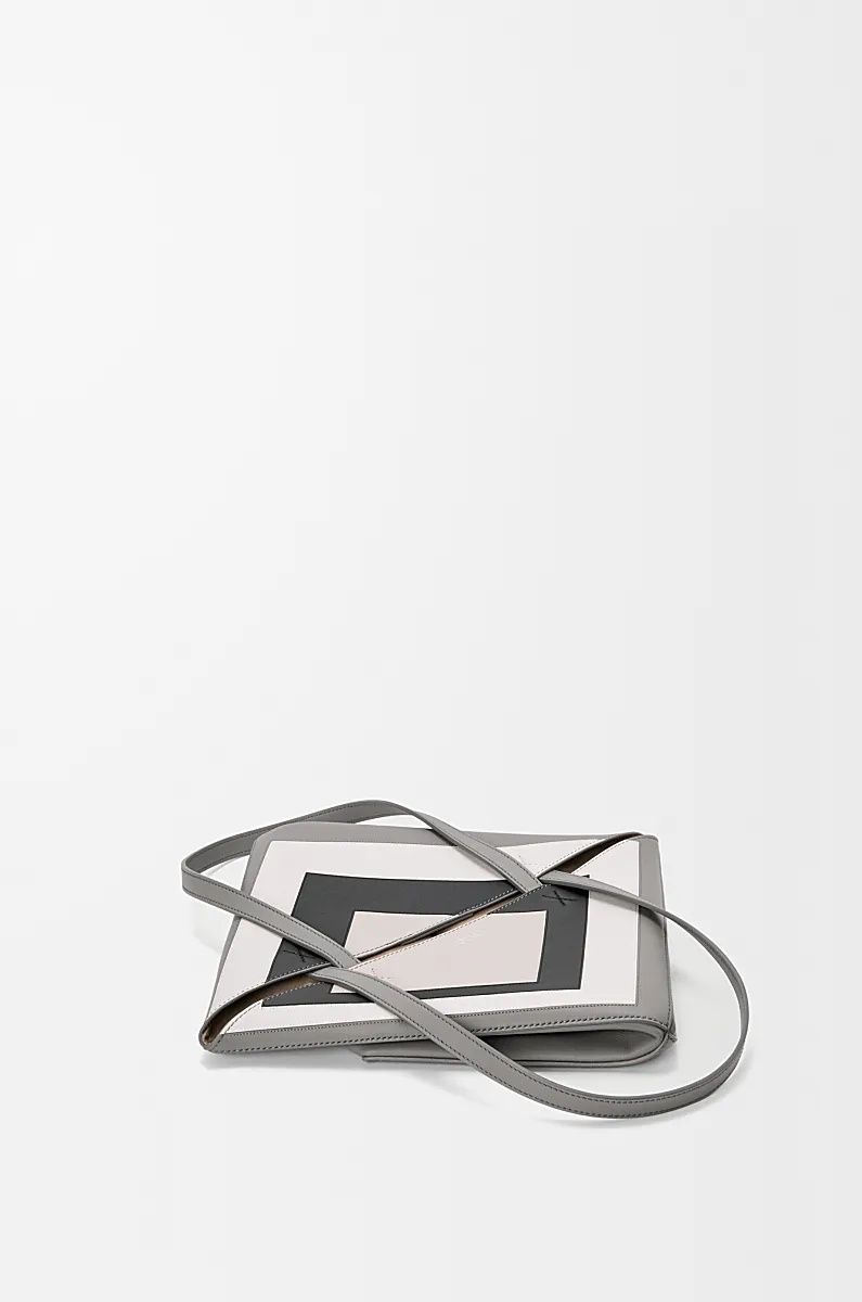 Loewe Medium Puzzle Fold Tote In Nappa Calfskin In Gray