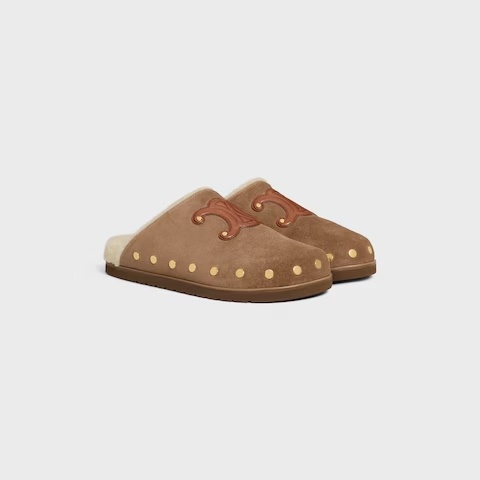 Celine Pitea Clog In Calfskin In Brown