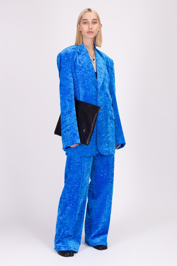 Vetements Single-breasted Suit Jacket In Blue