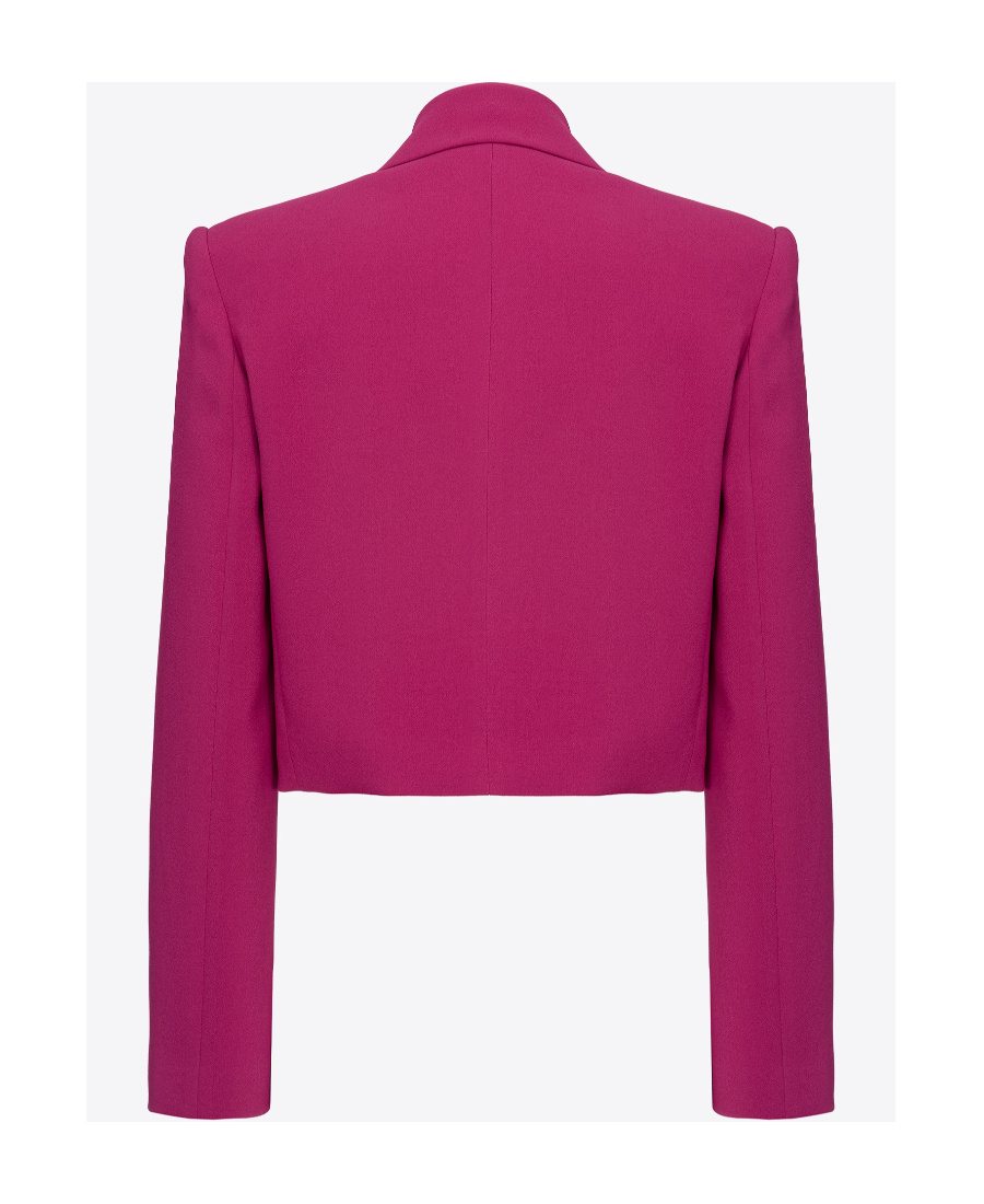 Pinko Cropped Single-breasted Blazer In Red