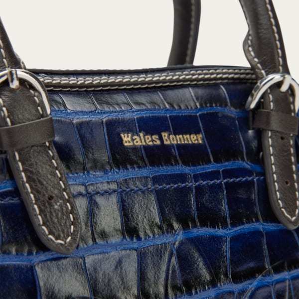 Adidas Originals X Wales Bonner Crocodile-embossed Tote Bag In Black