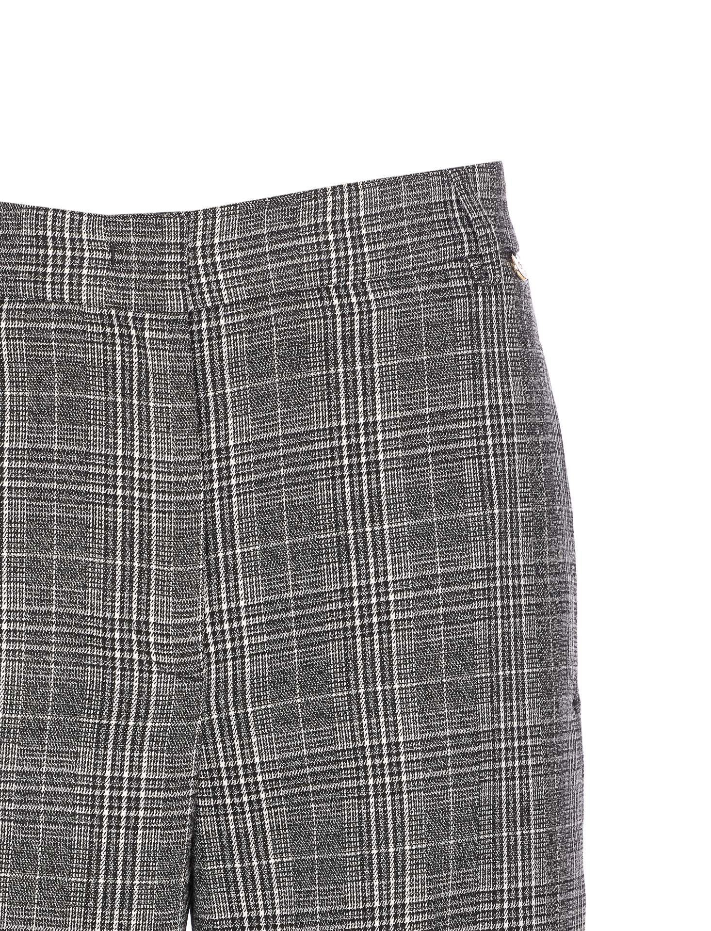 Liu •jo Plaid Casual Pants In Gray