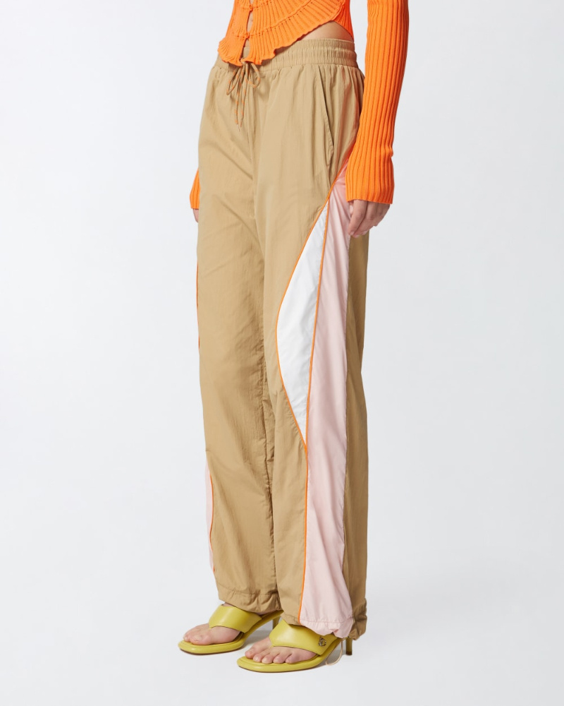 Pinko Technical Canvas Joggers With Side Band In Multi