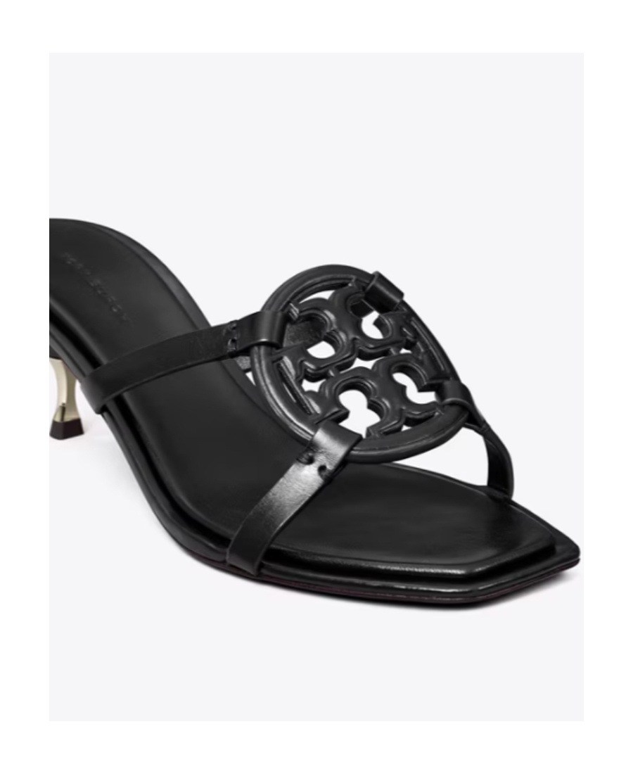 Shop Tory Burch Miller Bombé Low-heel Sandals In Black