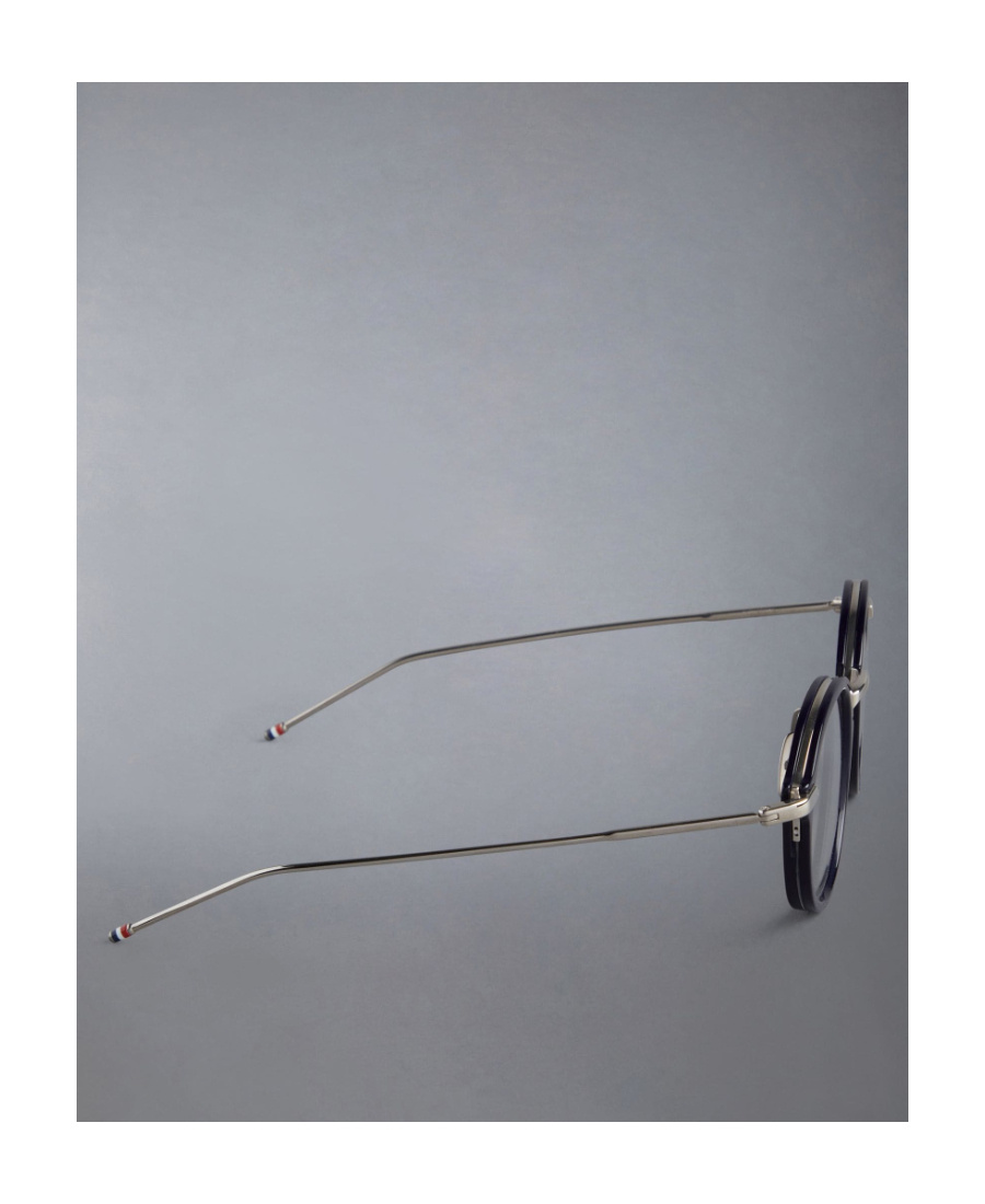 Thom Browne Round-frame Glasses In Blue