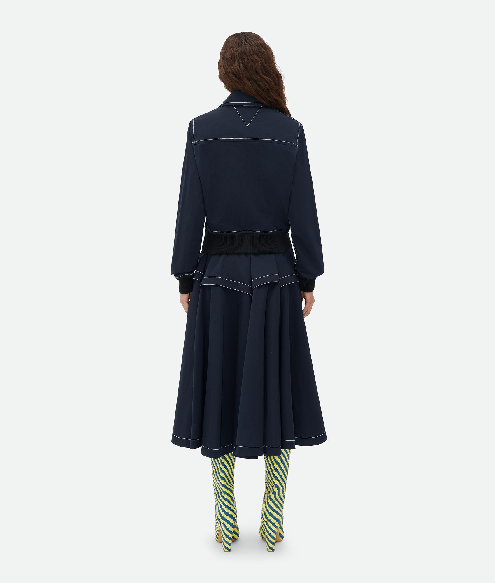 Shop Bottega Veneta Tech Nylon Jacket In Blue