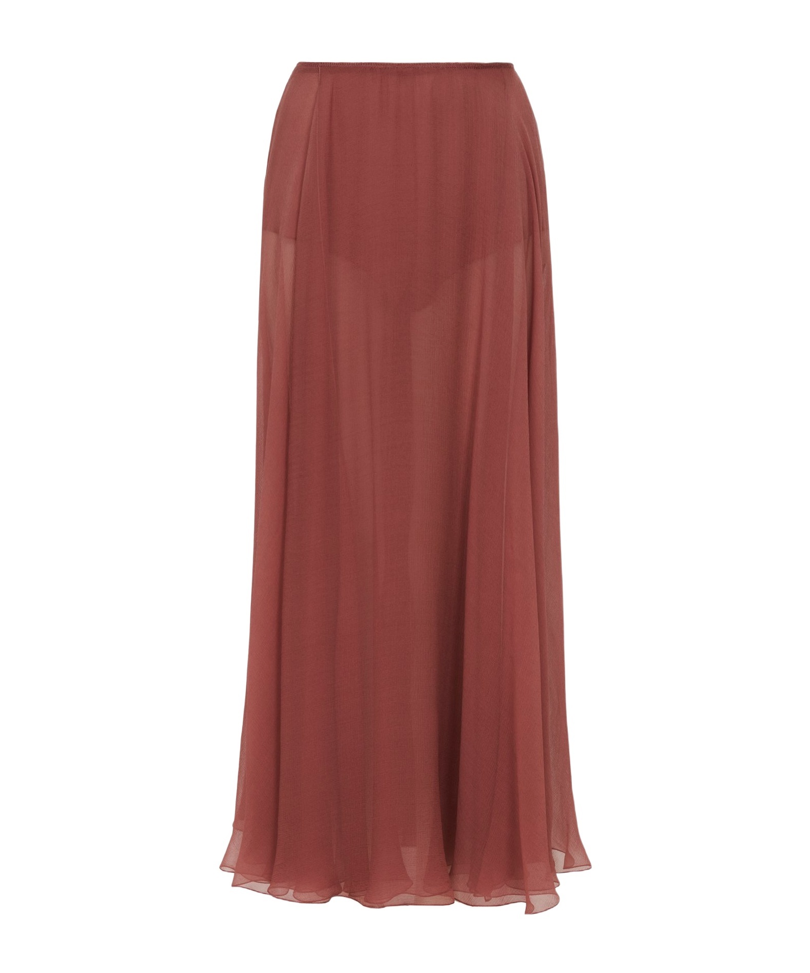 Chloé Gauze Silk Mid-length Skirt In Red