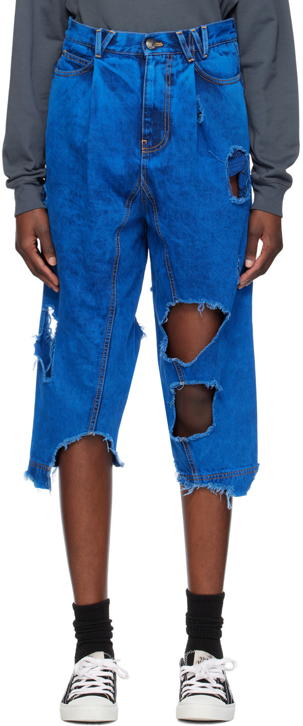 Vivienne Westwood Pierced Detail Jeans In Blue