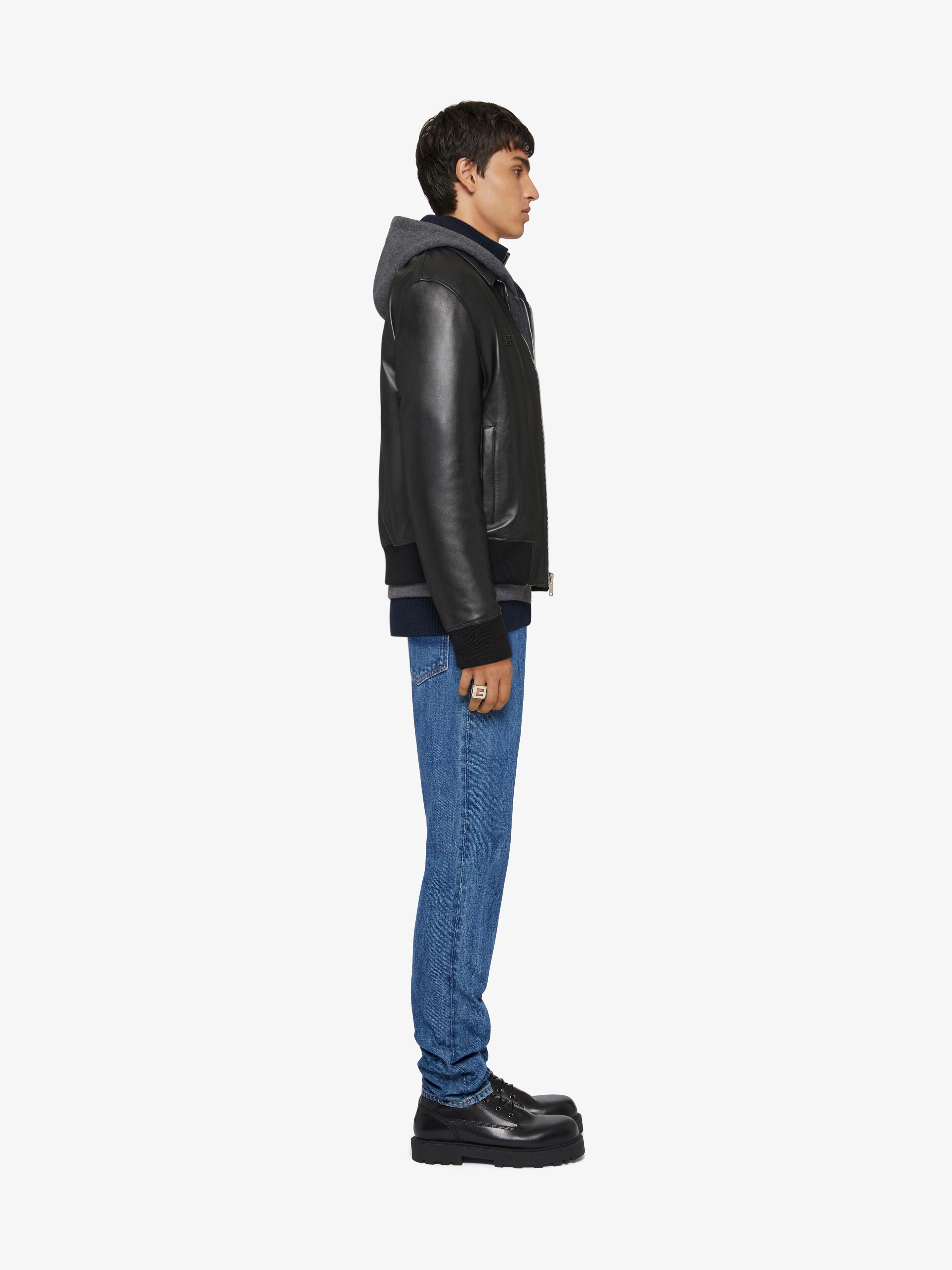 Givenchy Logo-plaque Slim-fit Jeans In Blue