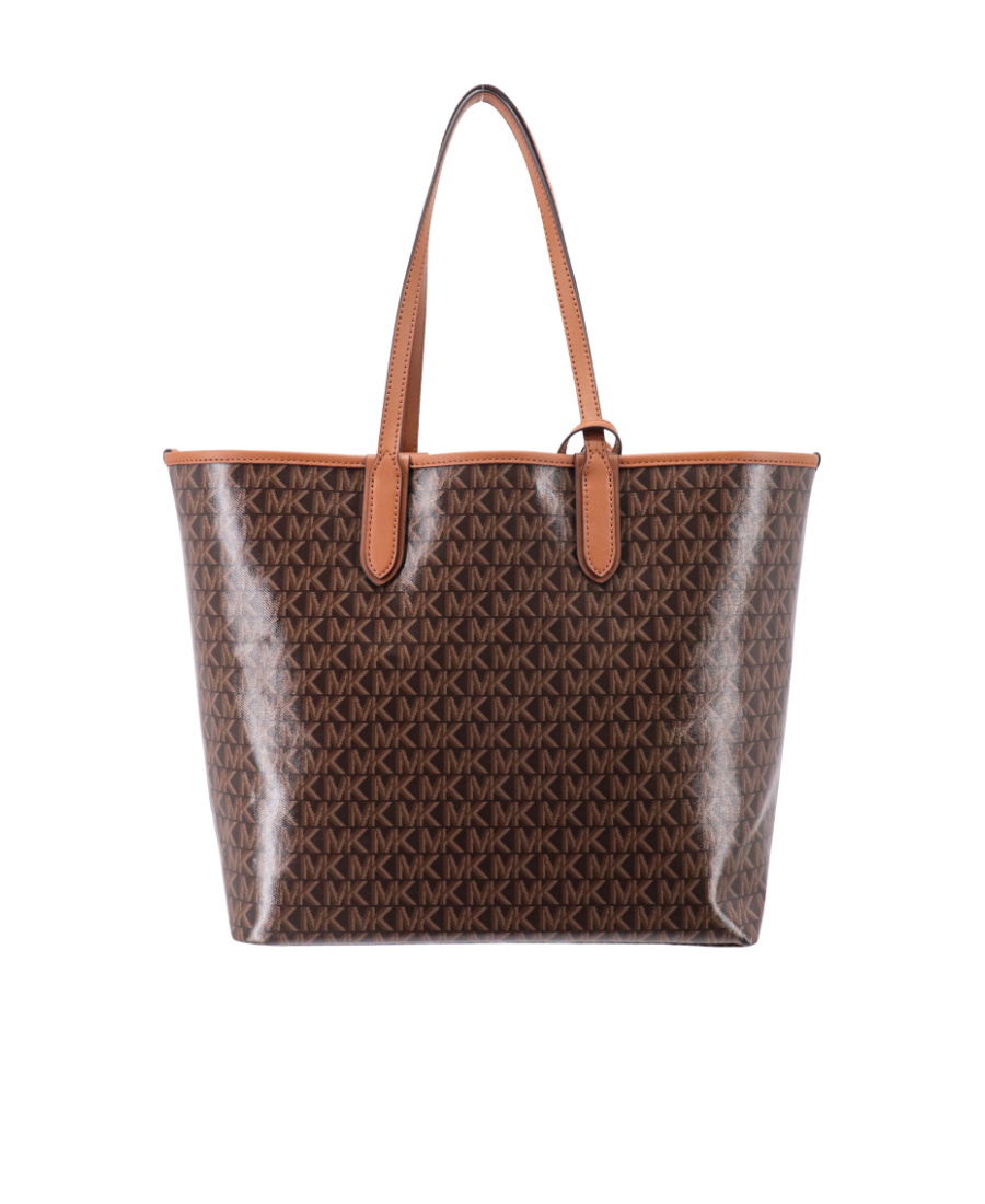 Michael Kors Large Logo-print Canvas Tote Bag In Brown