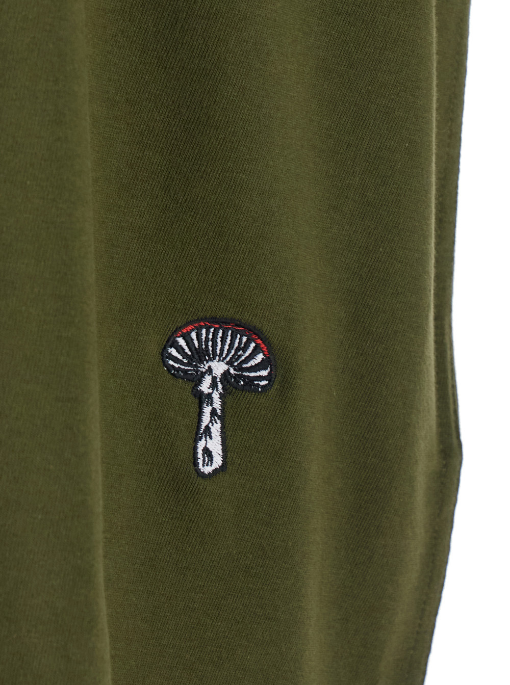 Bottega Veneta Green Crewneck T-shirt With Mushroom Embroidery On The Front In Cotton Man In Green