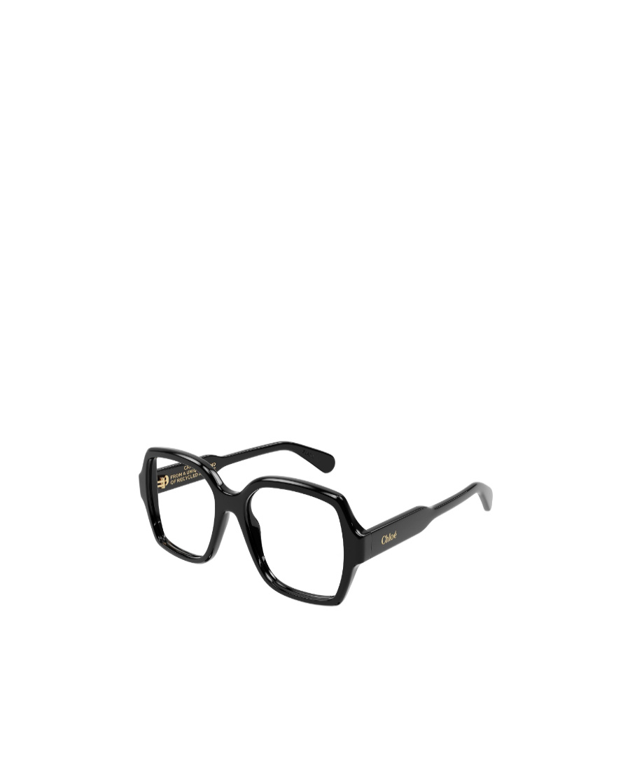 Chloé Logo-print Square-frame Glasses In Black