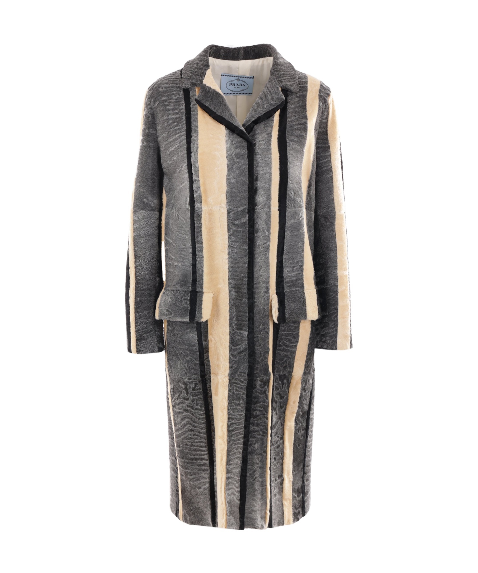 Prada Long-sleeved Coat In Multi