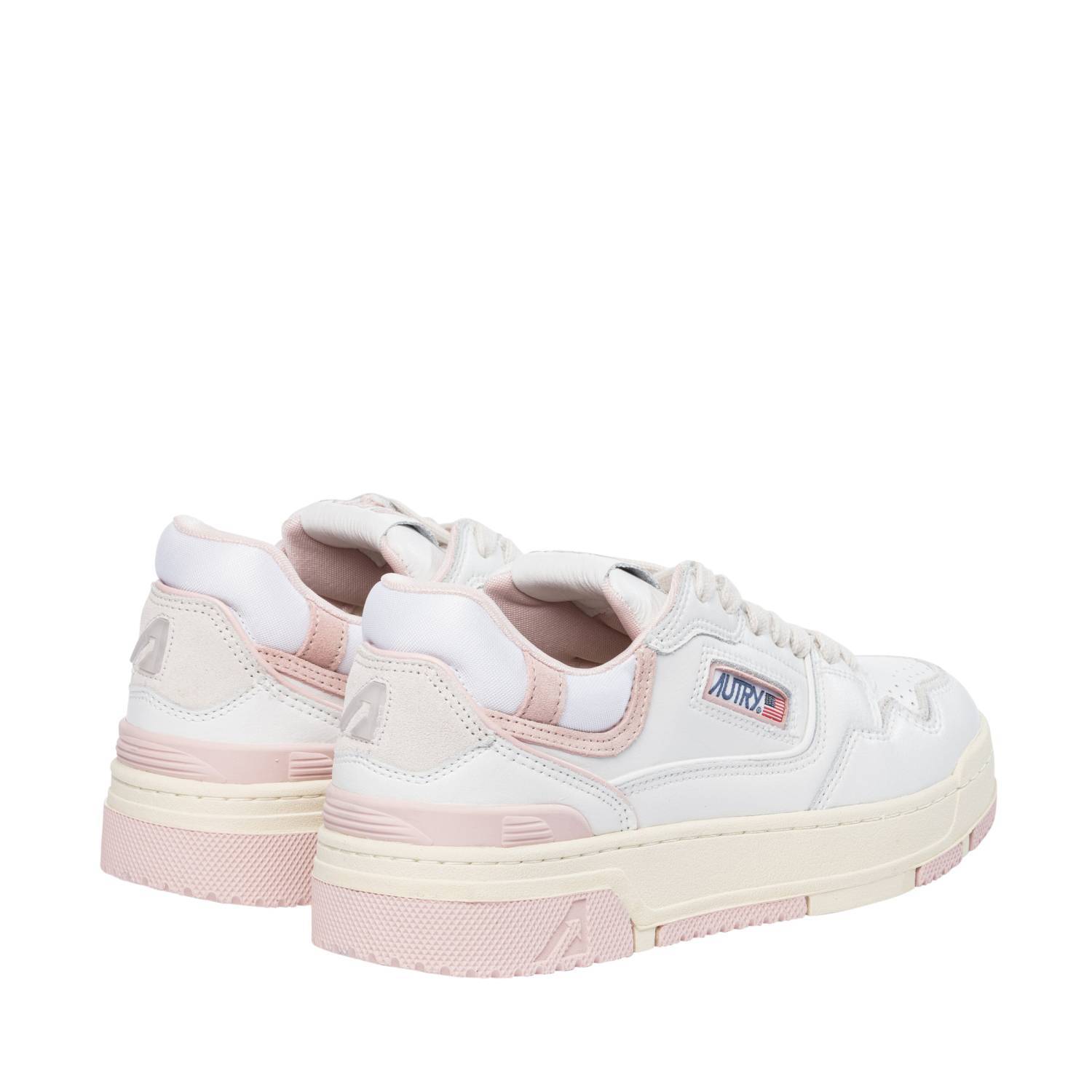 Autry Logo-embellished Side Panels Leather Sneakers In White