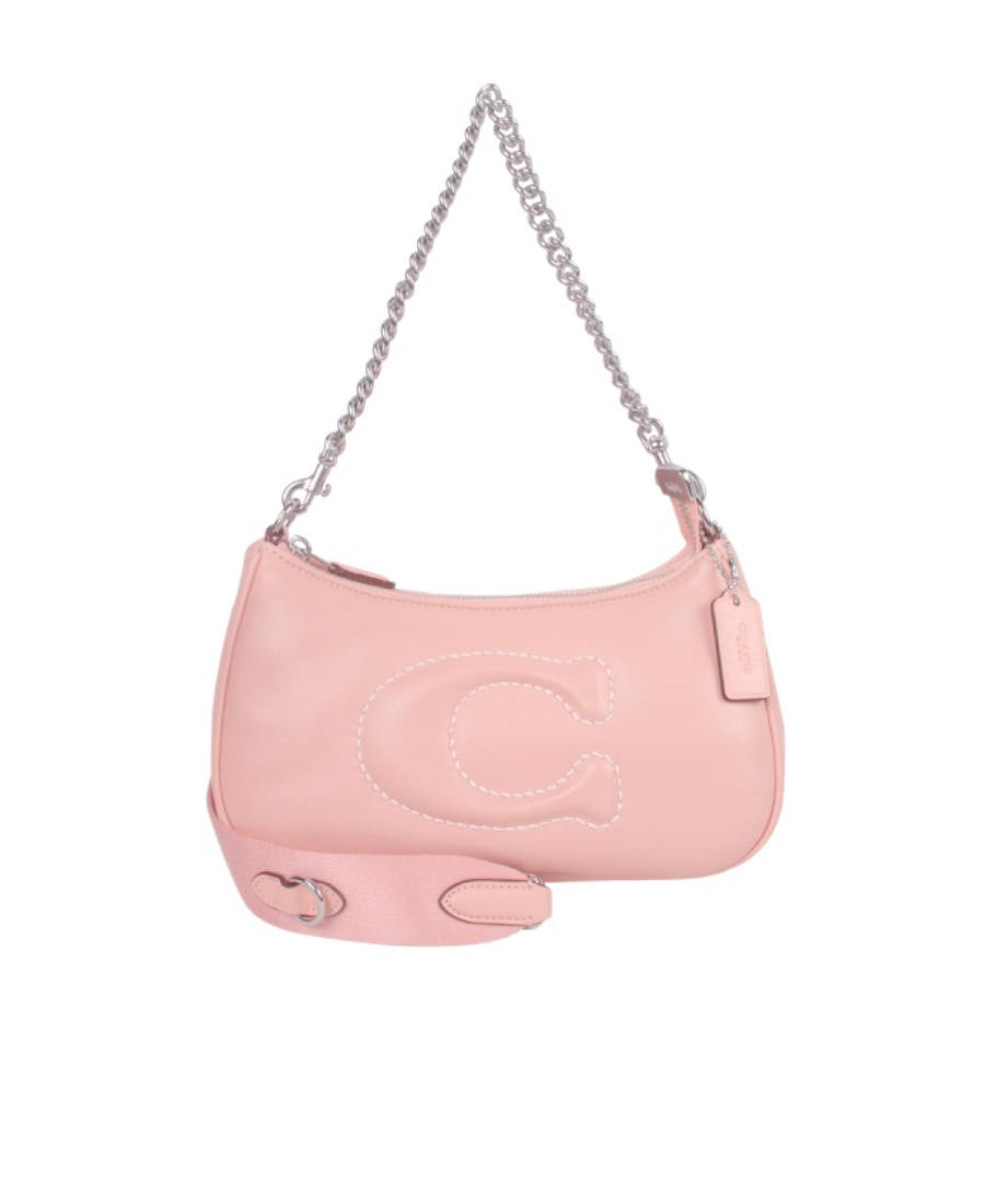 Coach Teri Logo Shoulder Bag In Pink