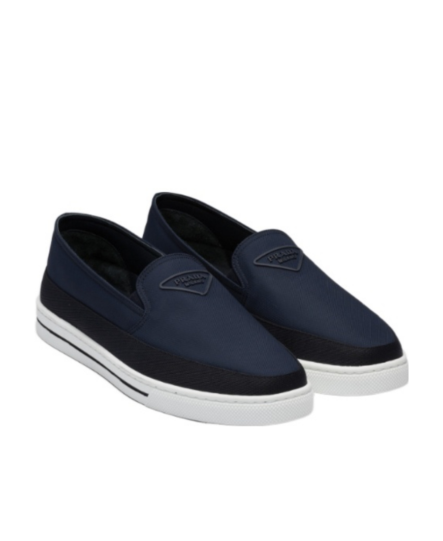 Prada Slip-on-sneaker Aus Re-nylon In Blue