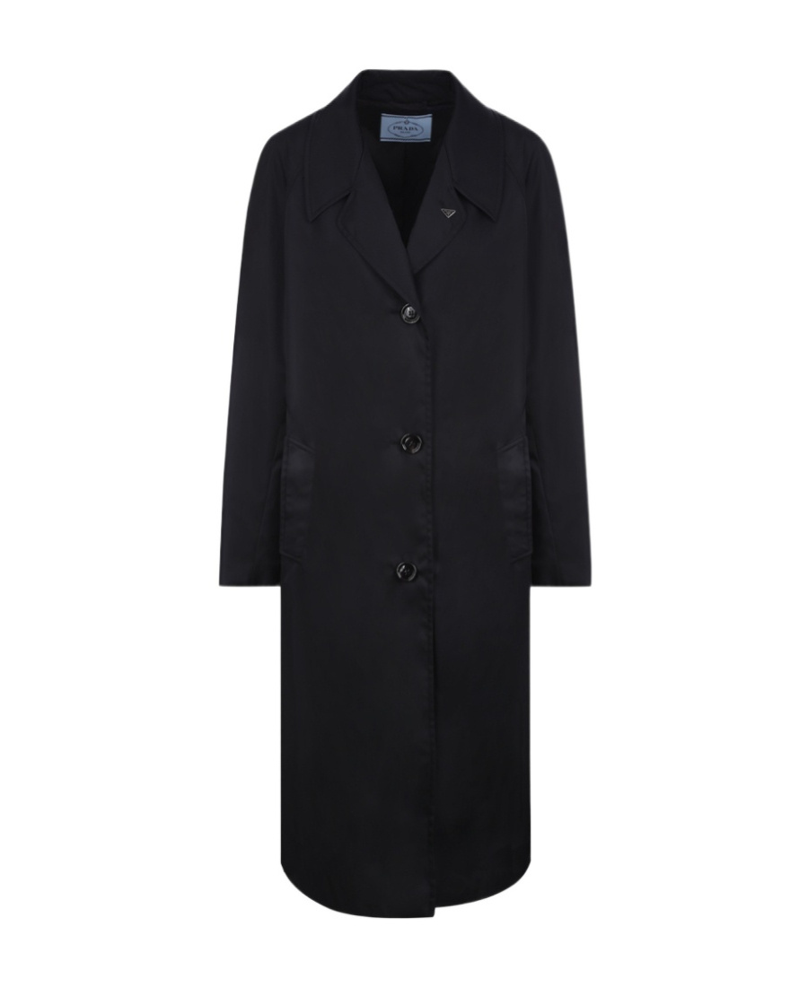 PRADA RE-NYLON SINGLE-BREASTED RAIN COAT