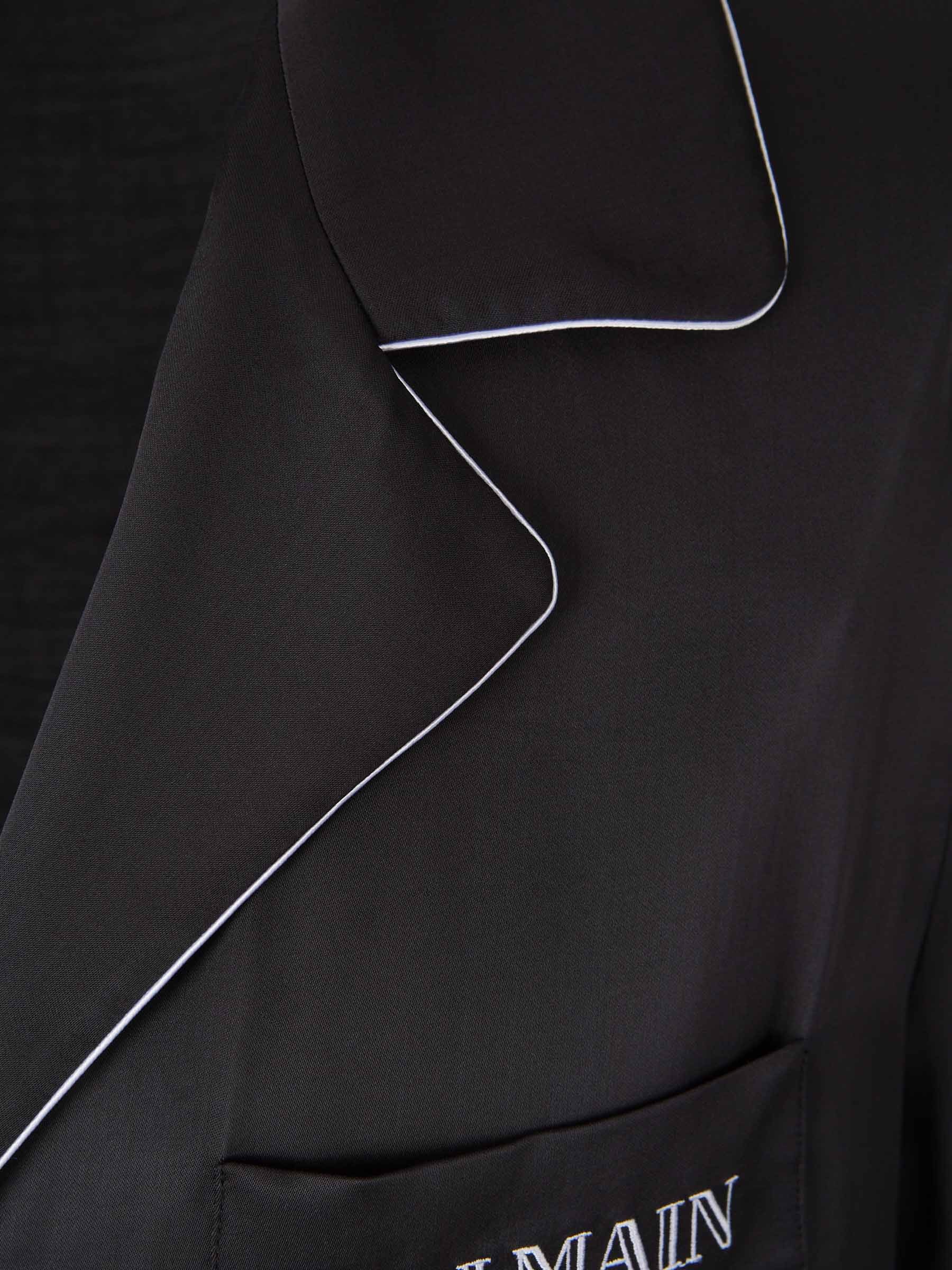 Balmain Shirt In Black Viscose In Black