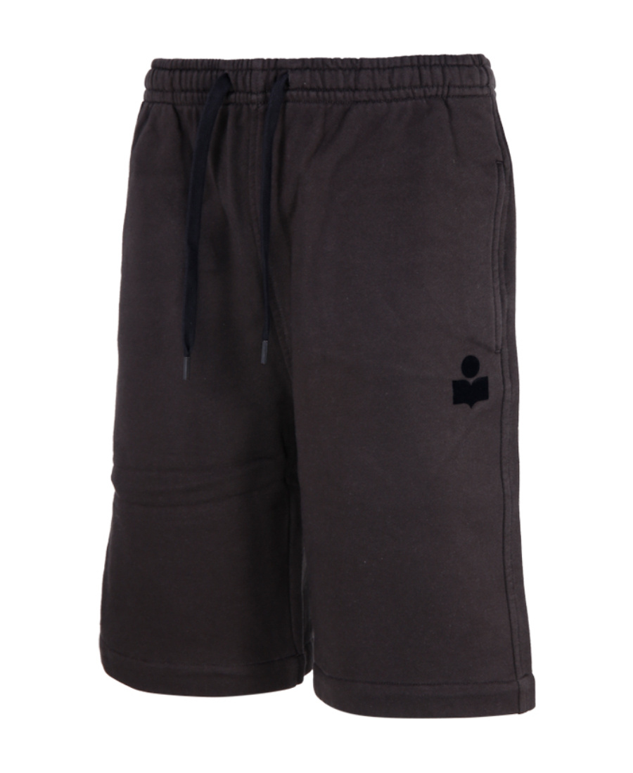 Isabel Marant Logo Embroidered Drawstring Shorts In Black