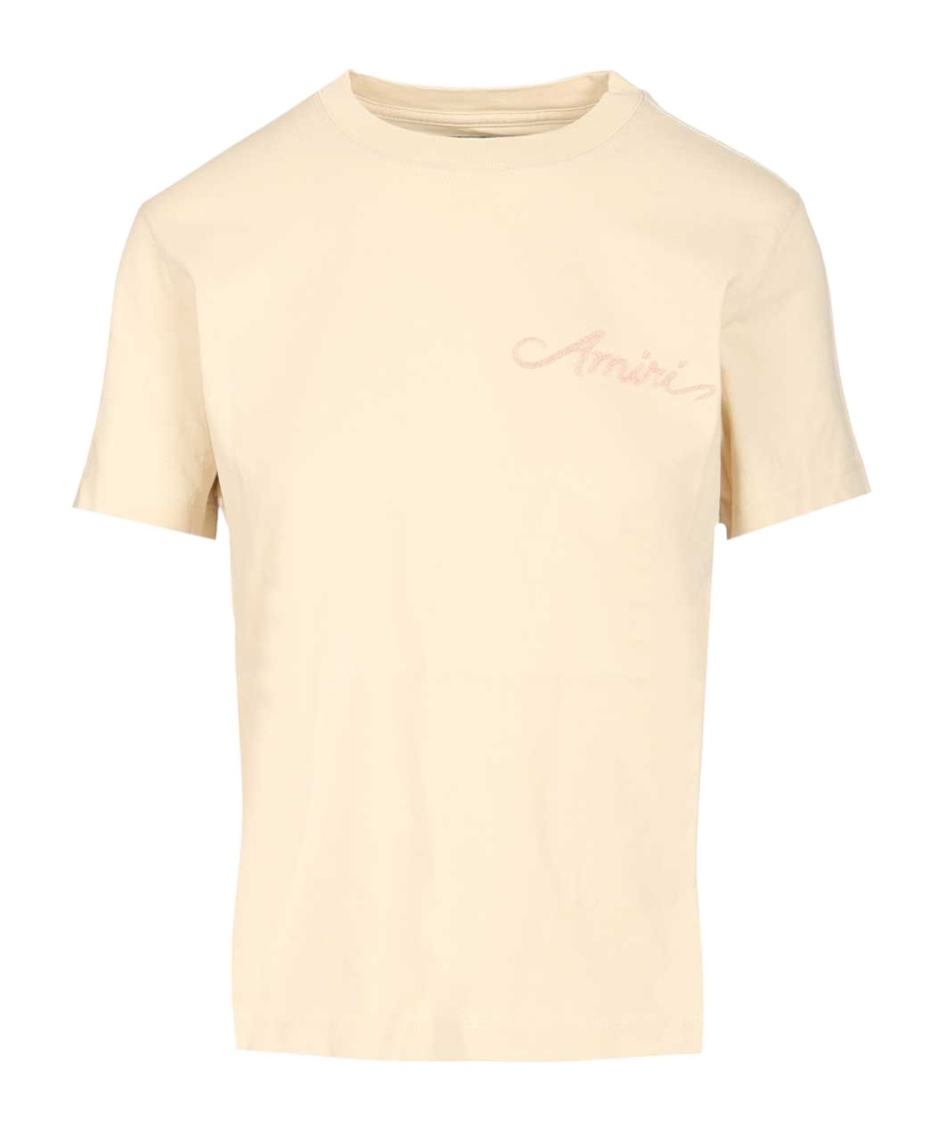 Amiri Bleach Bandana Patch Tee T-shirt Beige In Neutral