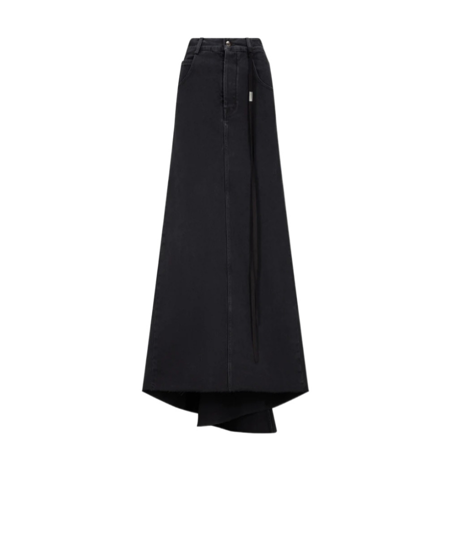 Ann Demeulemeester Goele 5-pockets Comfort Skirt Faded Denim In Black