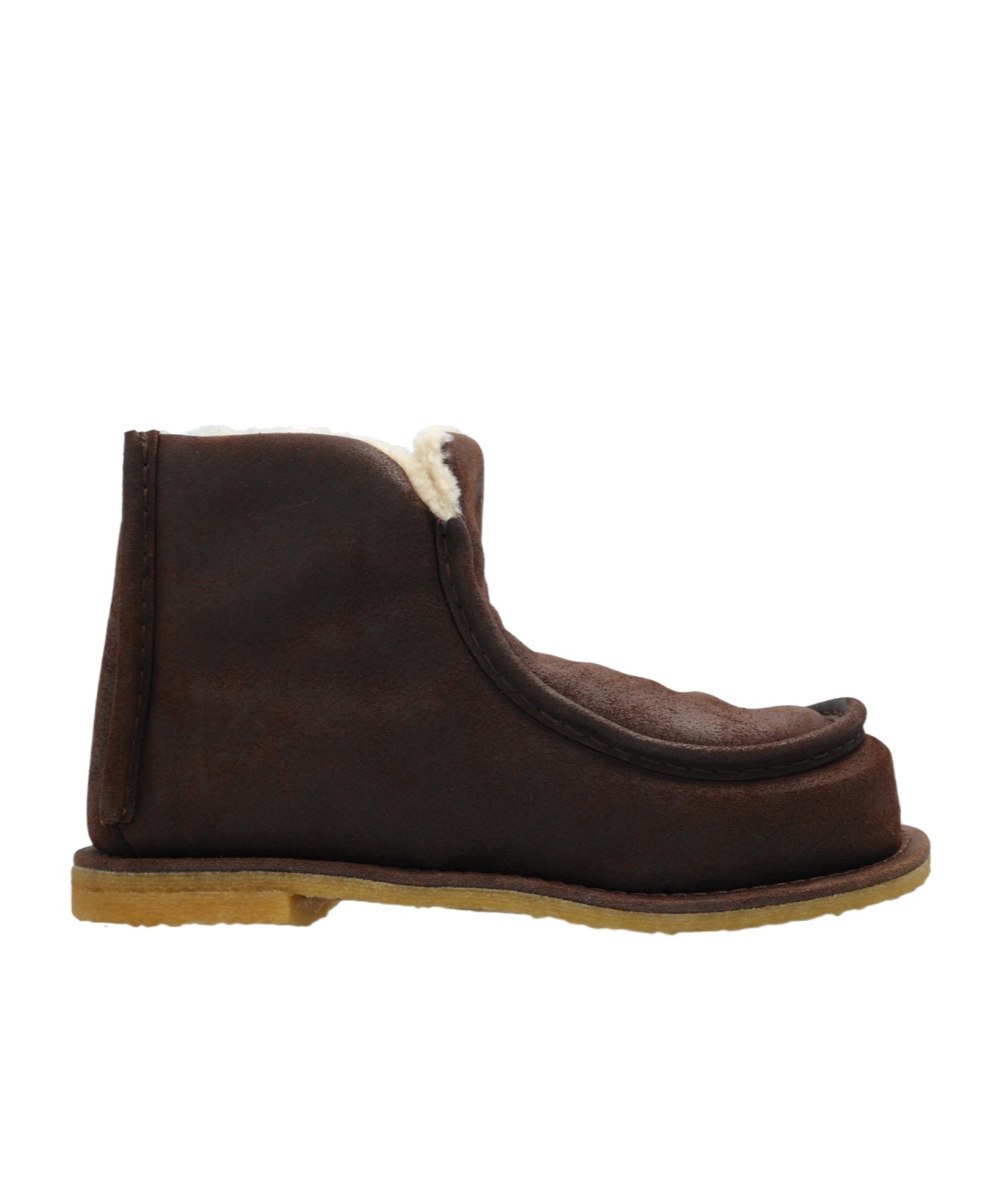 Jw Anderson Shearling-lined Suede Boots In Black