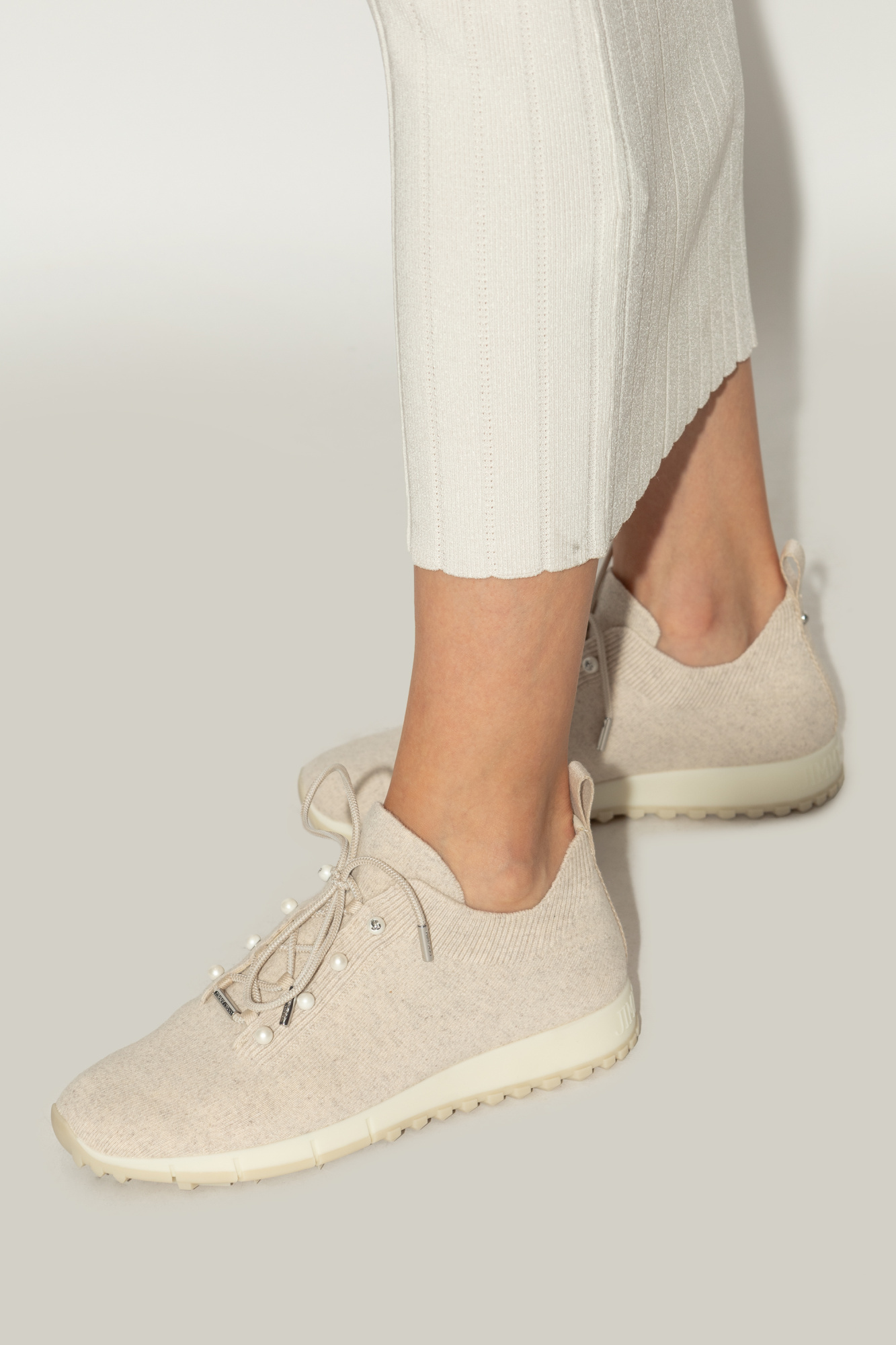 Shop Jimmy Choo Veles Trainers In Nude