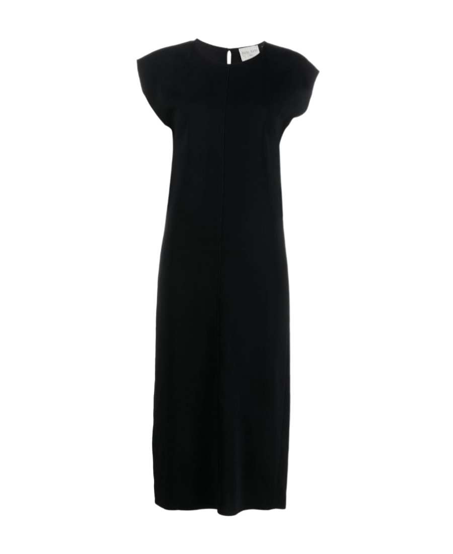 Shop Forte Forte Slit Dress In Black