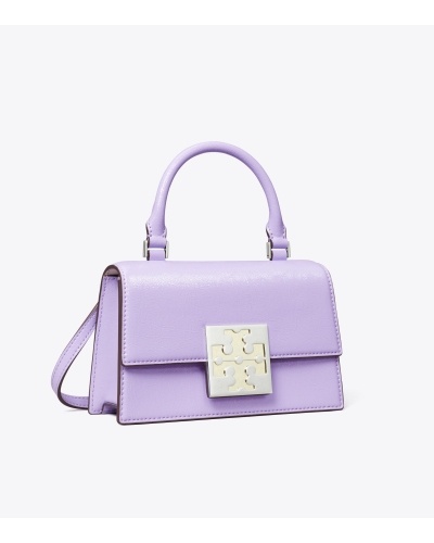 Shop Tory Burch Mini Bon Bon Tote Bag In Purple