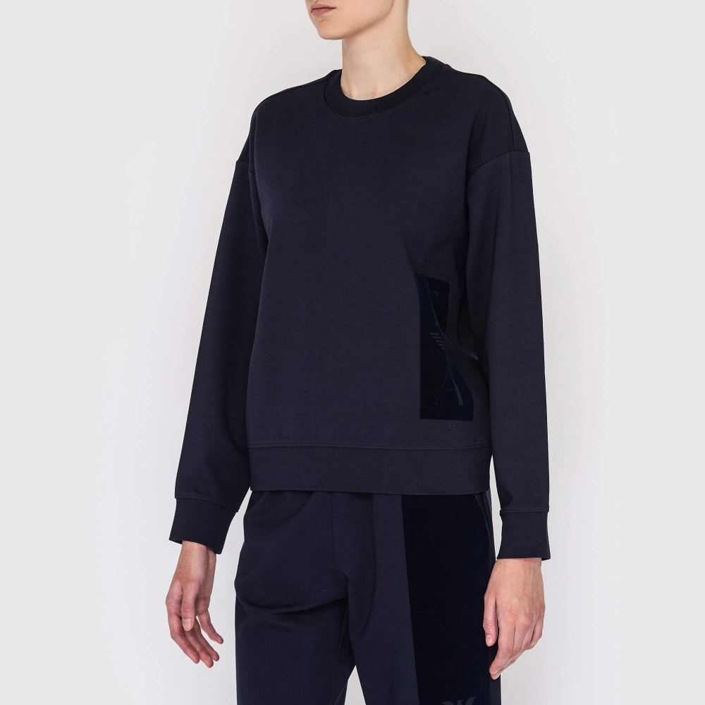 EMPORIO ARMANI ROUND COLLAR LONG SLEEVE SWEATER