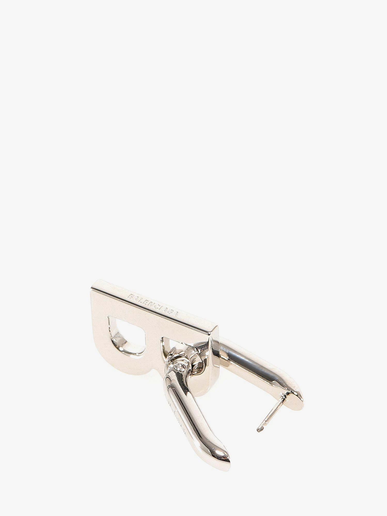 Balenciaga Orecchini B Chain Xl Da Donna In Argento In White