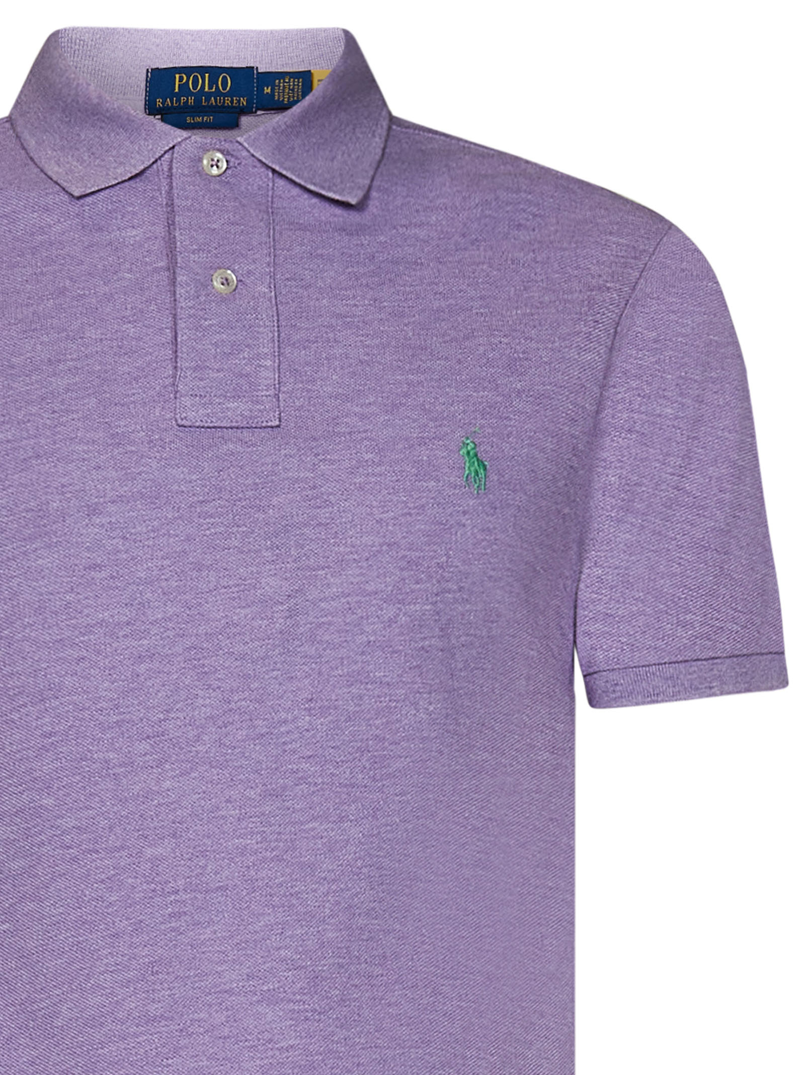 Shop Polo Ralph Lauren Embroidered-polo Pony Polo Shirt In Purple