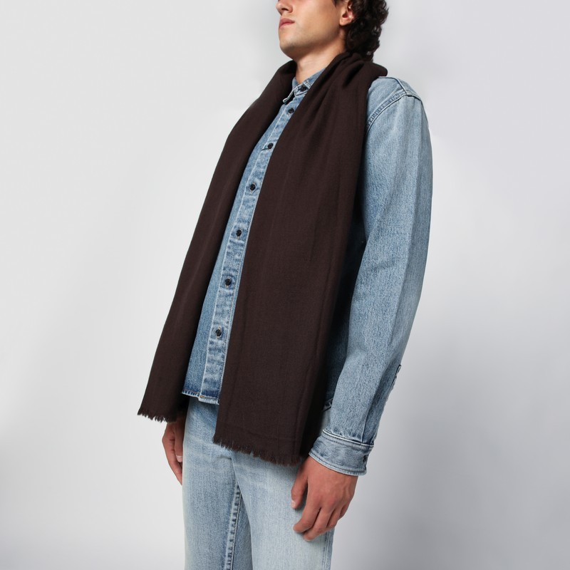 Destin Surl Fringed Scarf In Black
