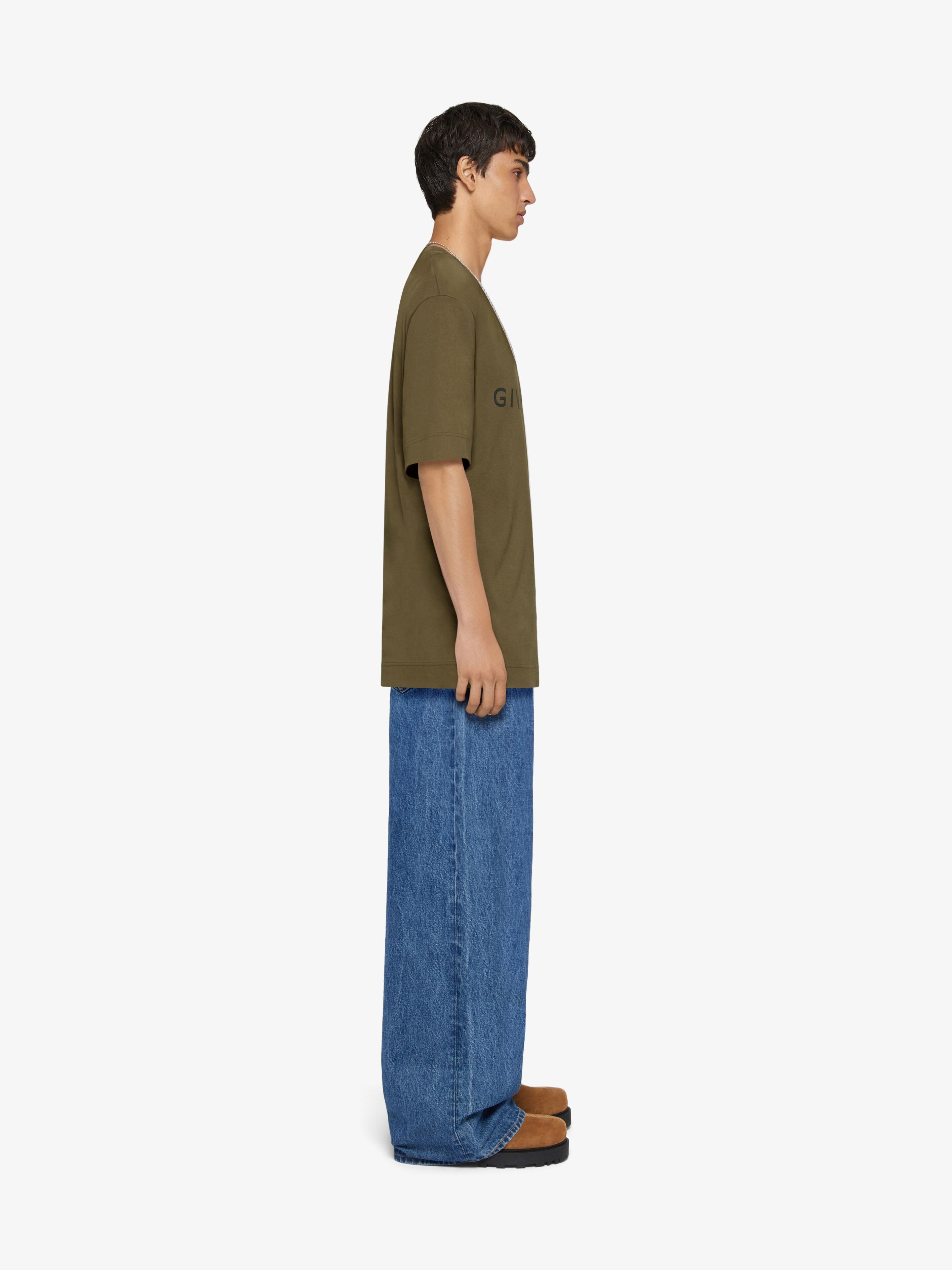Givenchy Slim Fit Logo Cotton T Shirt In Green