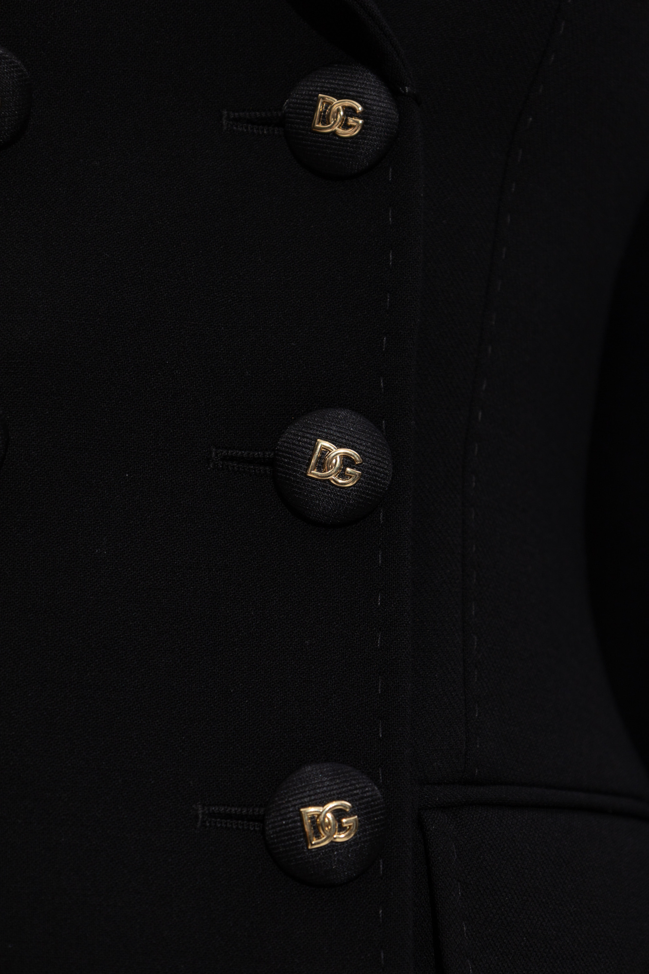 Dolce & Gabbana Double-breasted Tailored Blazer In Black