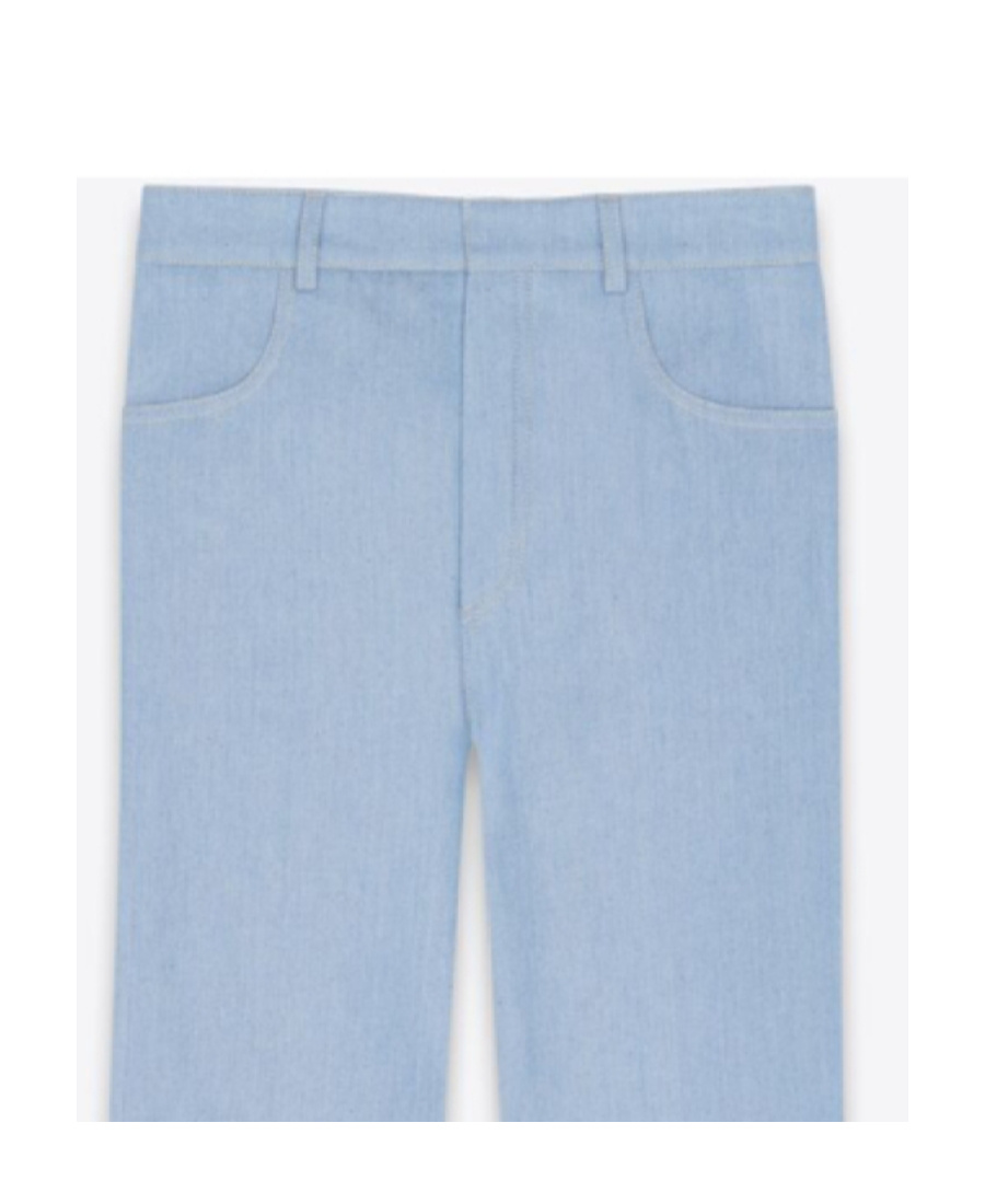 Saint Laurent Flared Denim Jeans In Blue
