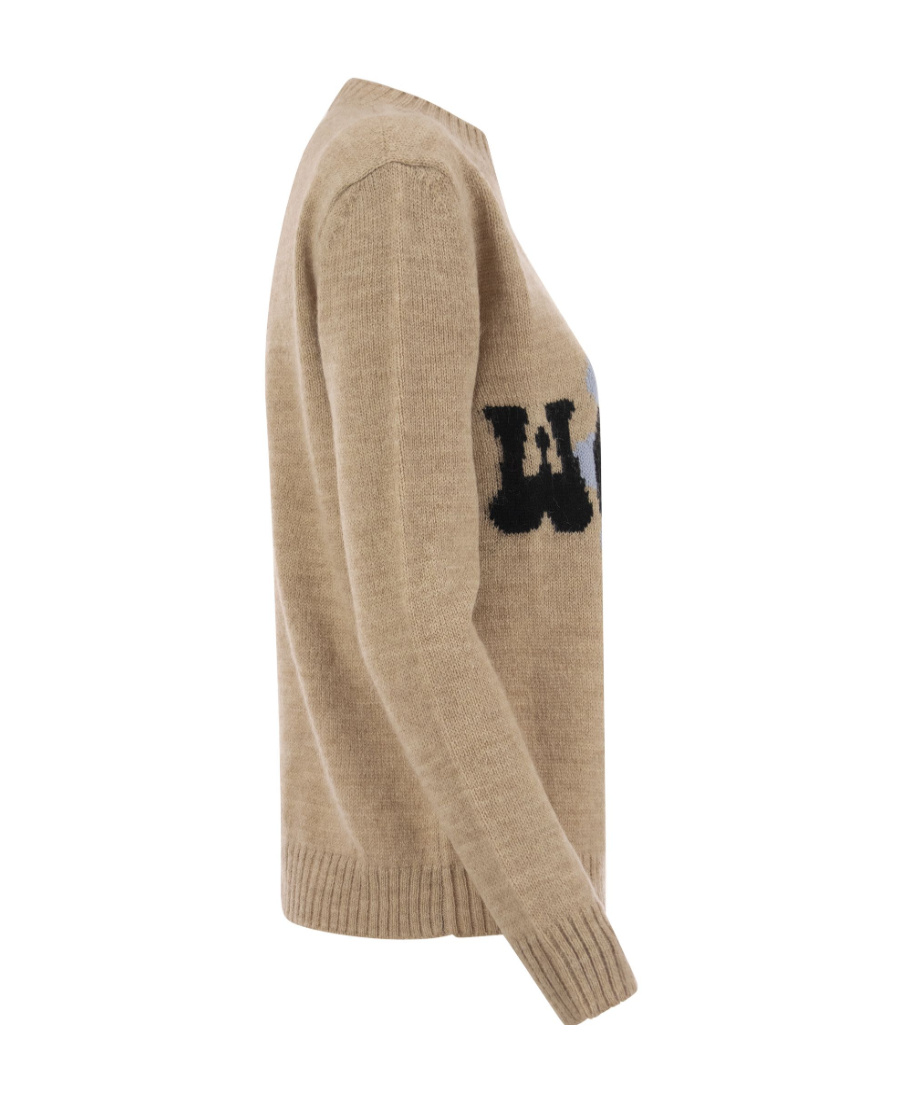 Weekend Max Mara Round-neck Long-sleeved Sweater In Nude