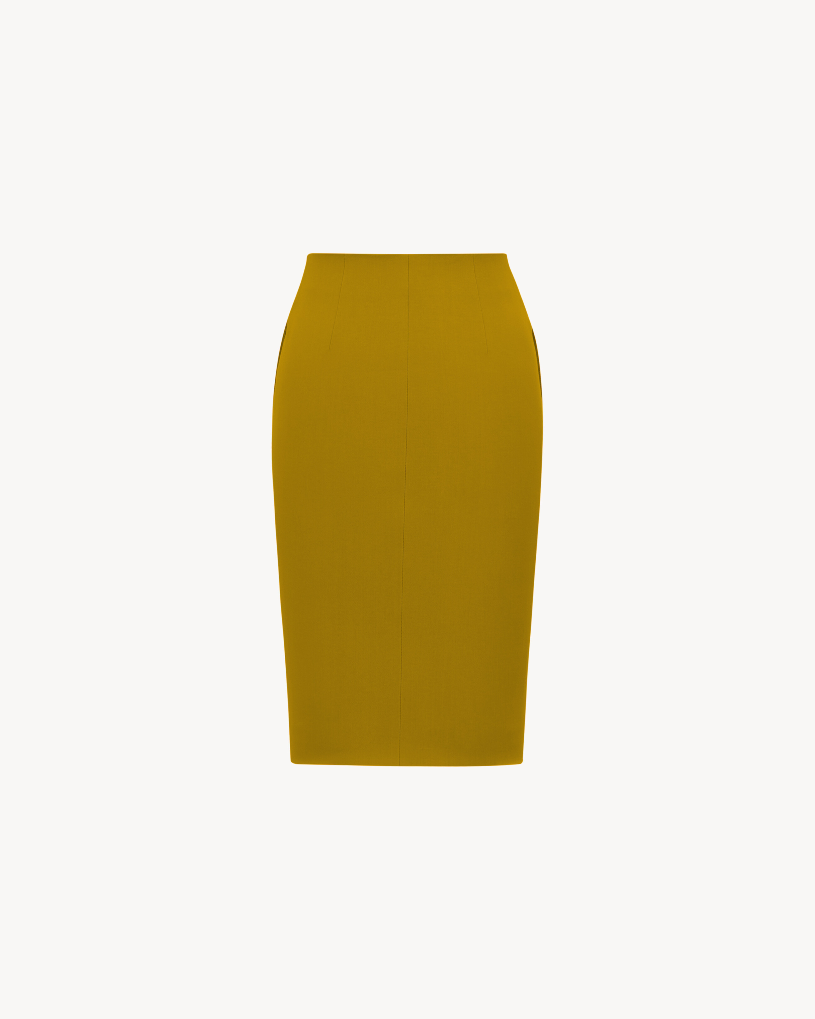 Saint Laurent Mid-rise Pencil Skirt In Green