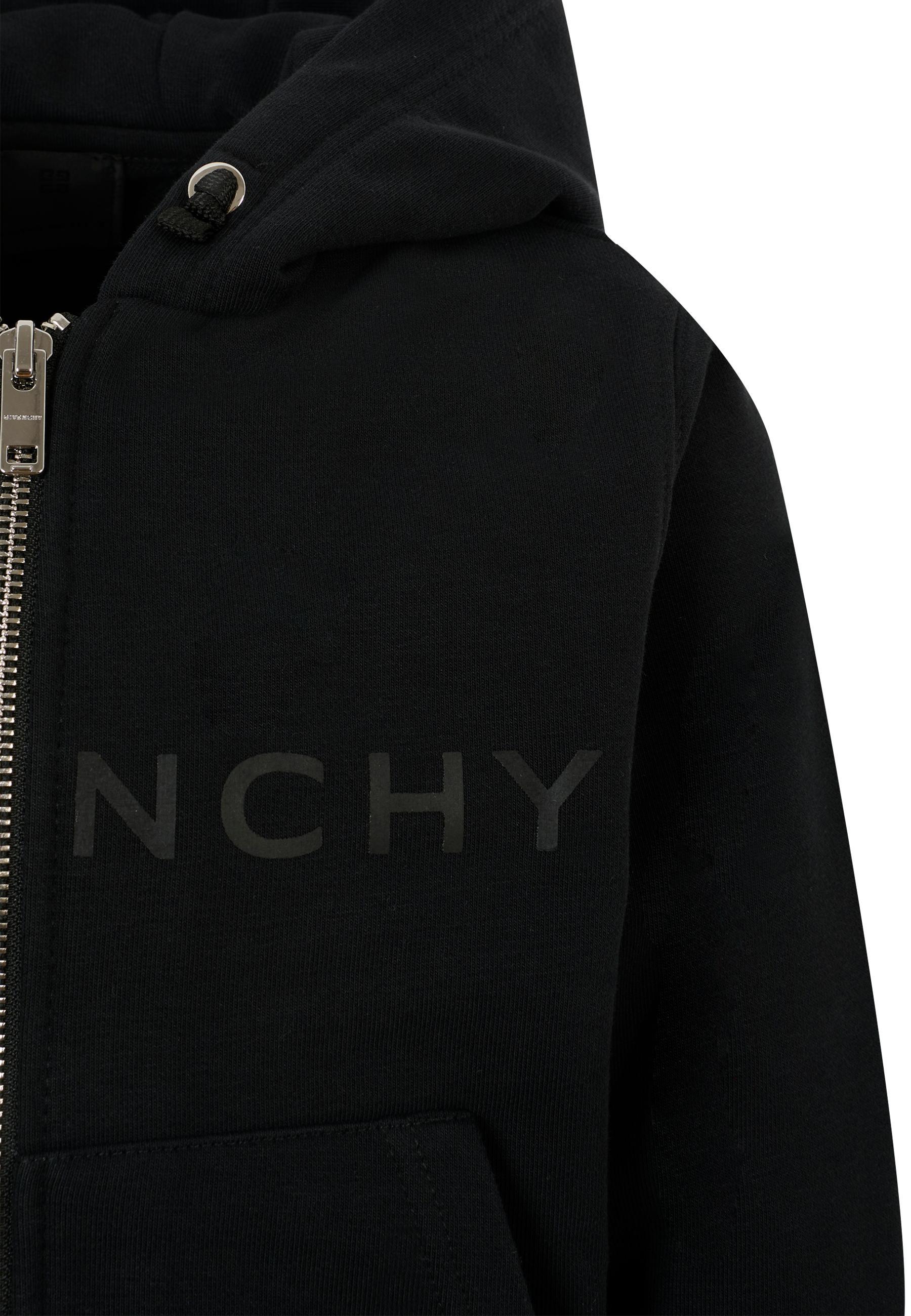 Givenchy Logo-print Zip-up Hoodie In Black