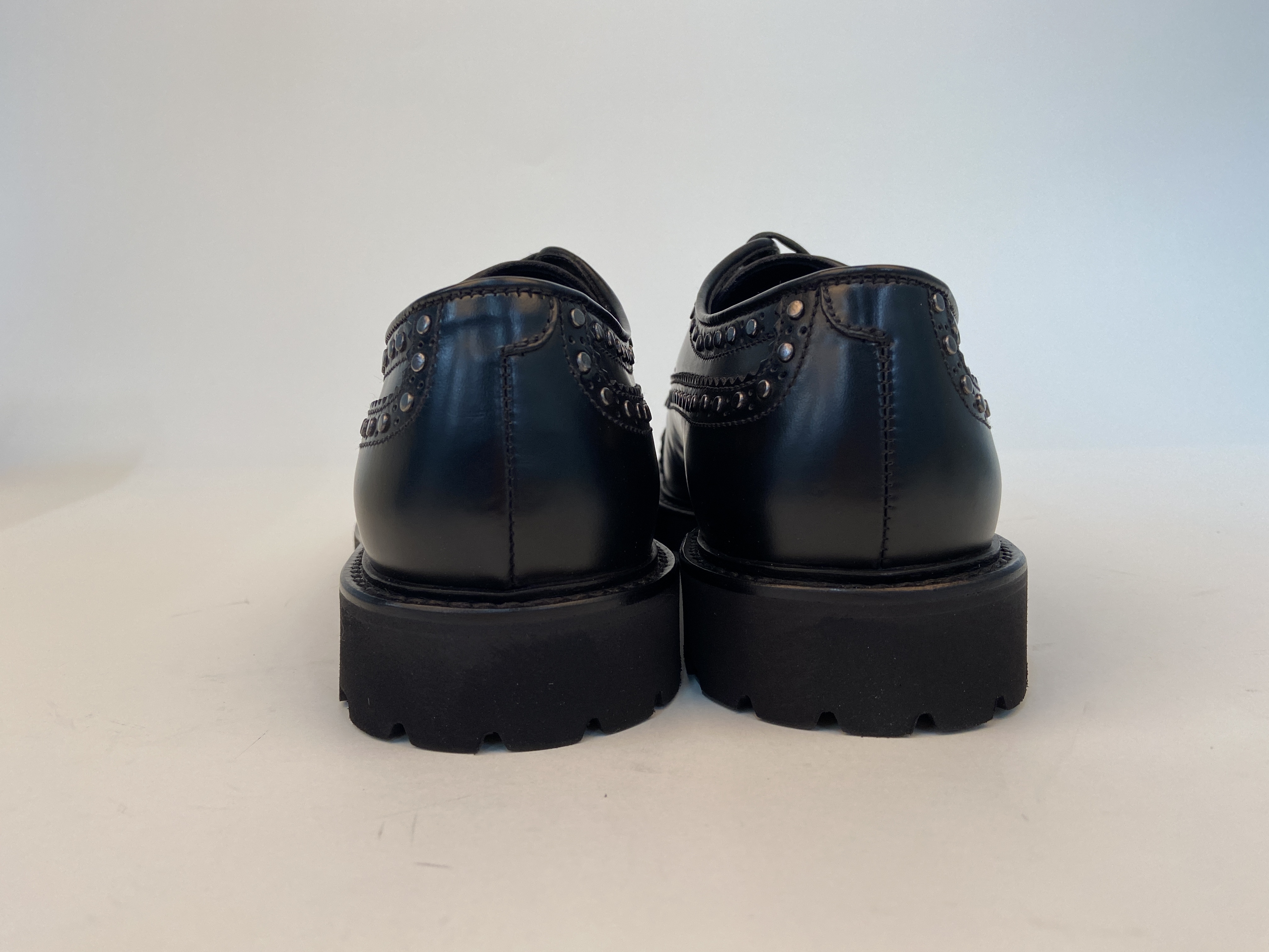 Emporio Armani Logo Business Casual Shoes In Black